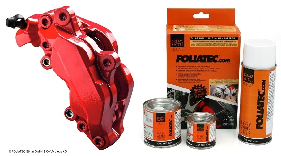 Foliatec Kit de peinture pour étrier de frein, Rouge