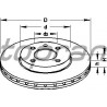 2 disques avants Golf 2 / 3 239 mm ventilés