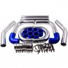 Kit tubulure suralimentation intercooler durite bleu diamètre 63MM (2.5 ") avec colliers renforcés