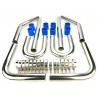 Kit tubulure suralimentation intercooler diamètre 63MM (2.5") avec colliers renforcés