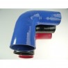 Coude silicone 4 plis 90° reducteur diamètre 76-51mm longueur 150mm