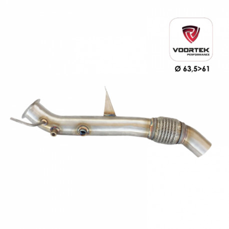 Downpipe décata tube afrique BMW E87 E90 E91 E92 E93 M47N2 diamètre raccord 61mm