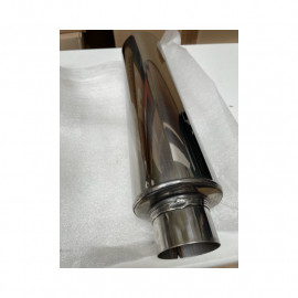 Silencieux universel EABautosport corps rond Longueur 300mm entrée / sortie 76mm