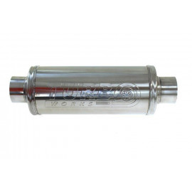 Silencieux universel corps rond Longueur 300mm entrée / sortie 70mm
