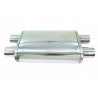 Silencieux universel corps oval Longueur 355mm entrée / sortie 63mm