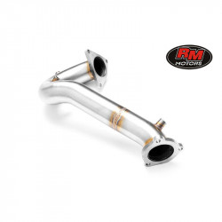 Downpipe decata inox Voortek version courte 4 sondes Audi A4 B8 A5 8T Q5 A6 C7 2,7L 3L TDi diamètre 63,5mm