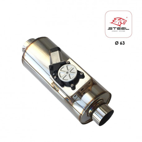 Silencieux universel corps rond Longueur 300mm entrée / sortie 63mm
