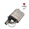 Silencieux universel à clapet côté gauche corps oval 70mm Longueur 310mm + télécommande