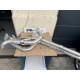 Ligne inox full tube 63,5mm A3 8P Leon2 1P Golf 5 TDi 1,9L 2L TDi BKX BXE BKD SANS FAP sortie ronde 2x76mm