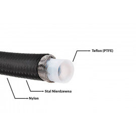 1M flexible carburant renforcé diamètre 8mm