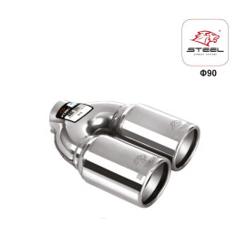 Sortie double rond droit 2x90mm décalé