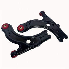 Kit triangle 10 pièces avec silent bloc polyurethane renforcé rouge Golf 4 Audi A3 8L Leon 1M