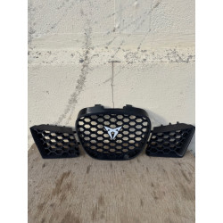 Ensemble de 3 grilles calandre nid d'abeille noir Seat Ibiza 6L