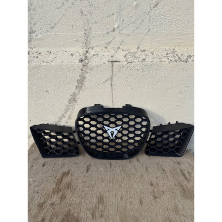Ensemble de 3 grilles calandre nid d'abeille noir Seat Ibiza 6L