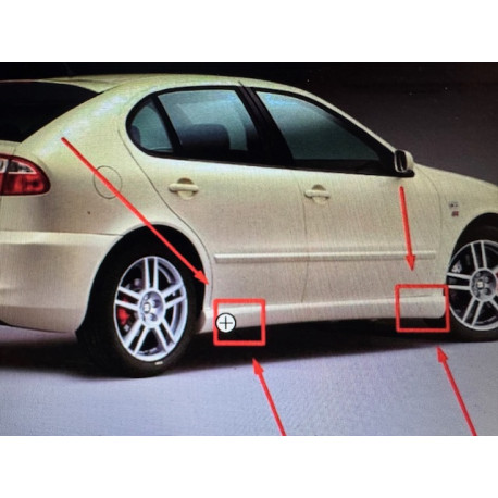 Kit 4 caches bas de caisse Seat Leon 1M Cupra FR Jupe Latérale Bouchons G+D